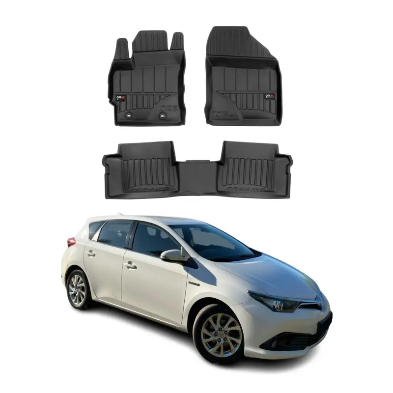 OMAC Gummi Fußmatten für Toyota Auris Hybrid 2012-2018 Premium Gummi Schwarz 3x Versand Am Gleichen Tag