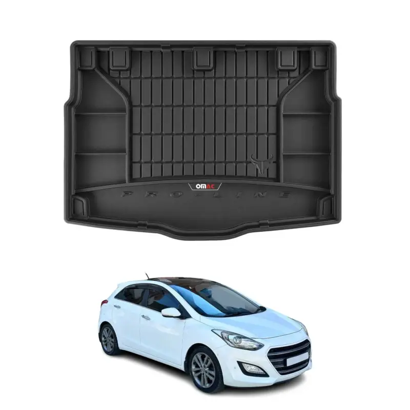 Versand Am Gleichen Tag OMAC Gummi Kofferraumwanne für Hyundai i30 2011-2017 TPE Laderaumwanne Schwarz