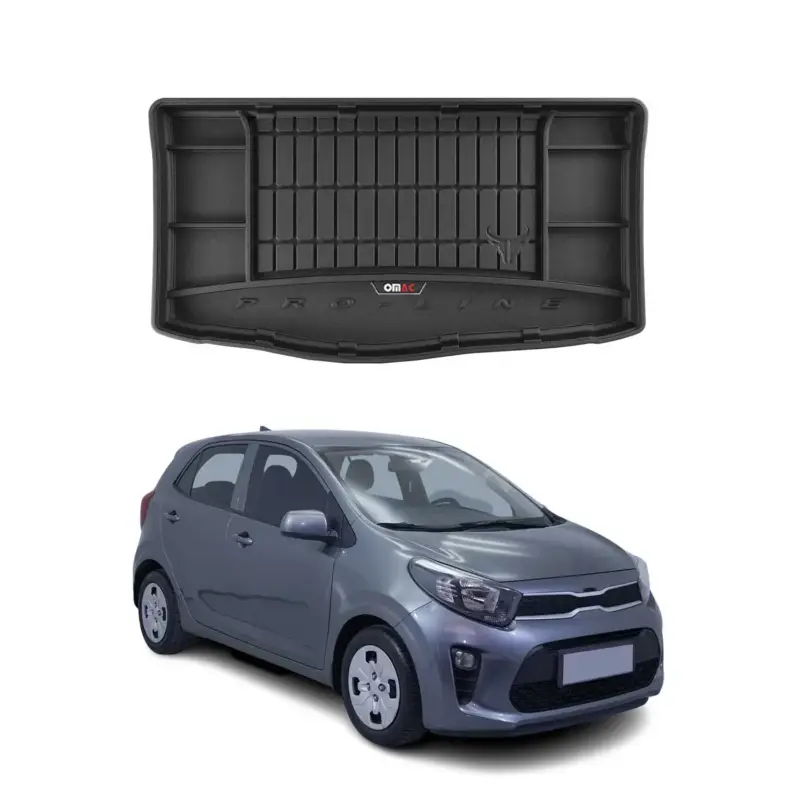 Preis Gesenkt OMAC Gummi Kofferraumwanne für Kia Picanto 2017-2026 TPE Laderaumwanne Schwarz