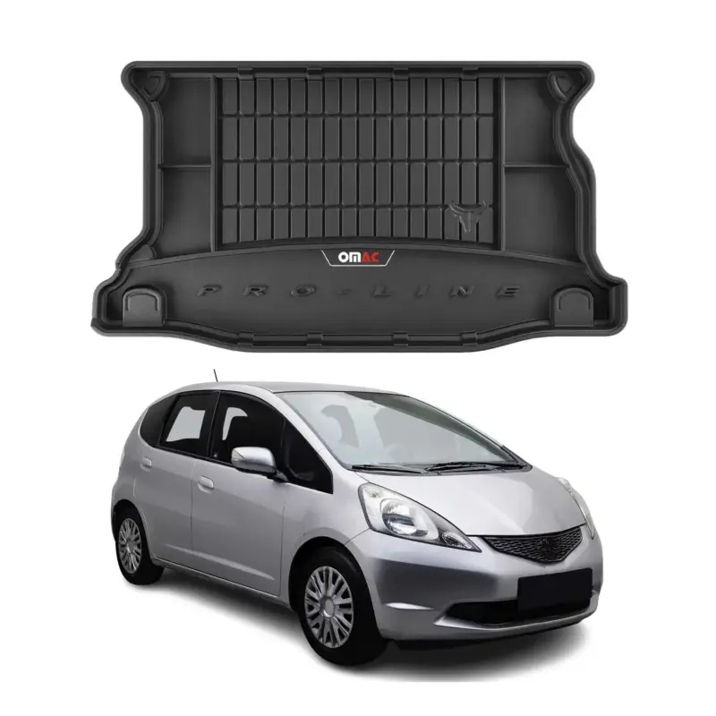 Neue Ware OMAC Gummi Kofferraumwanne für Honda Jazz 2008-2014 TPE Laderaumwanne Schwarz