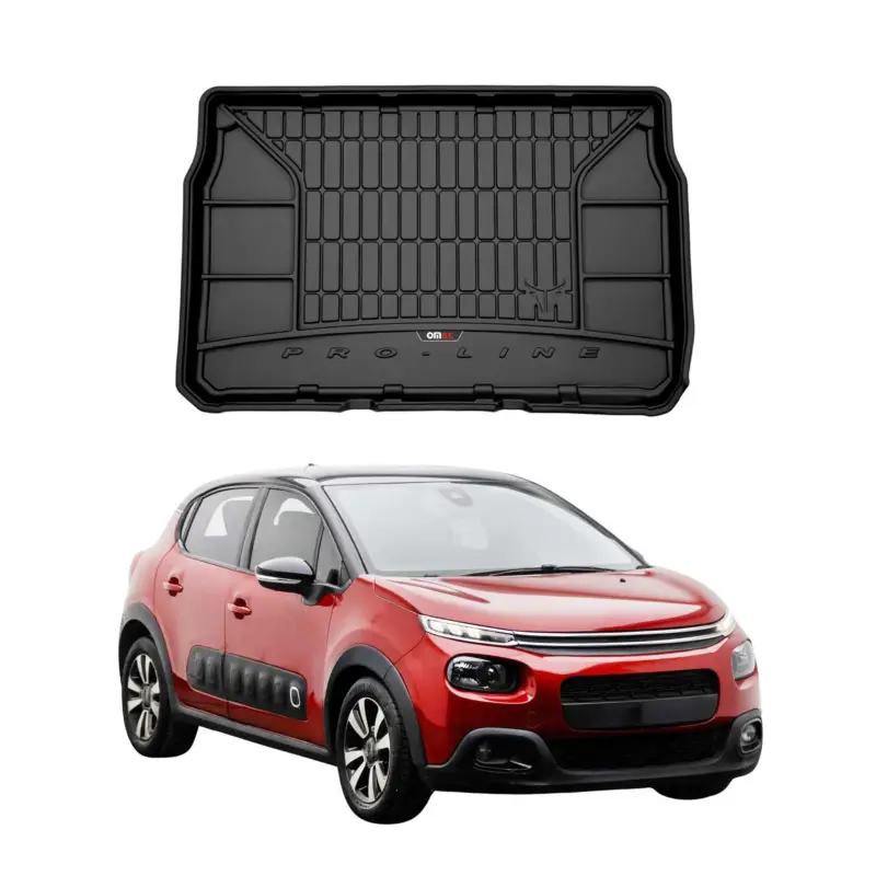Bestseller OMAC Gummi Kofferraumwanne für Citroen C3 2016-2024 TPE Laderaumwanne Schwarz
