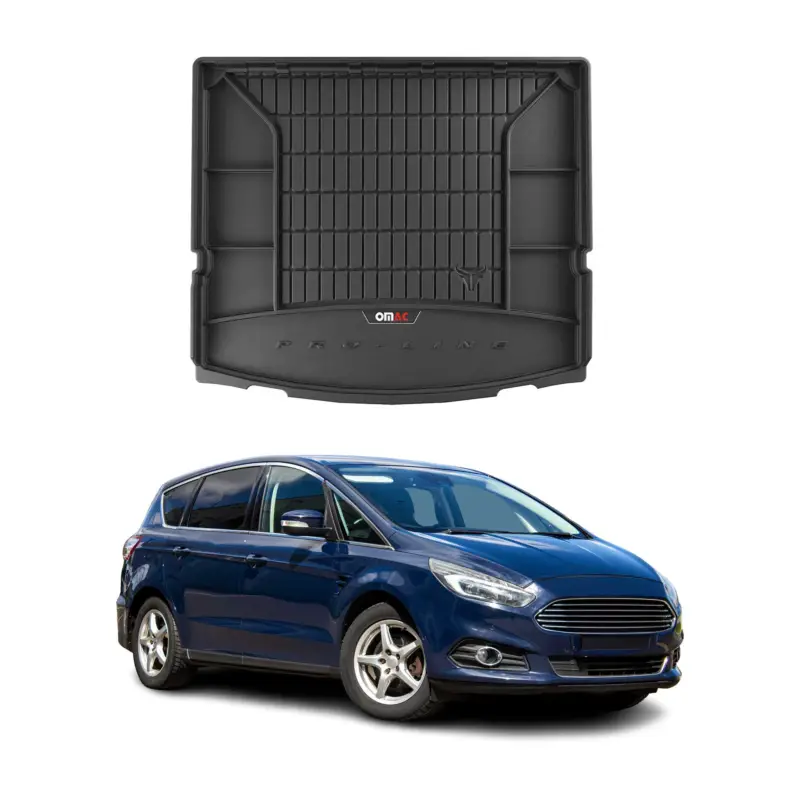 Echt OMAC Gummi Kofferraumwanne für Ford S-Max 2015-2024 7-sitz Klappbare 3.Reihe