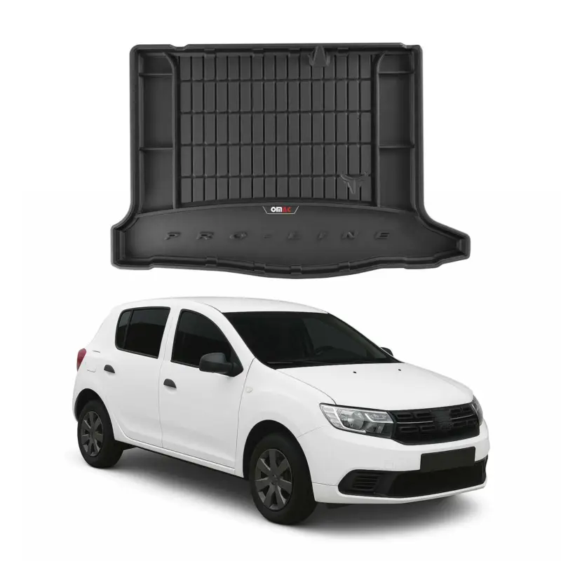 Sofort Bestellen OMAC Gummi Kofferraumwanne für Dacia Sandero 2012-2020 TPE Laderaumwanne Schwarz