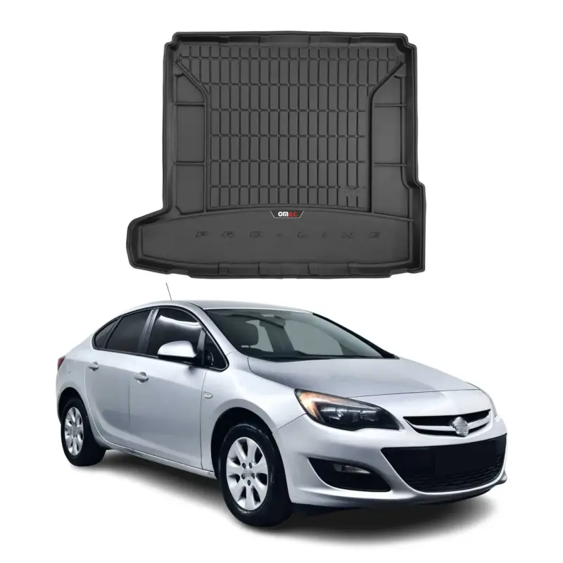 Billig OMAC Gummi Kofferraumwanne für Opel Astra J Stufenheck 2012-2019 TPE Schwarz