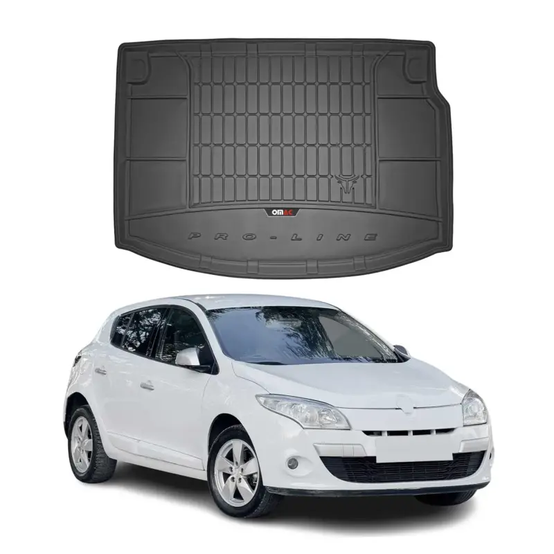 OMAC Gummi Kofferraumwanne für Renault Megane Schrägheck 2008-2015 TPE Schwarz Versand Am Gleichen Tag