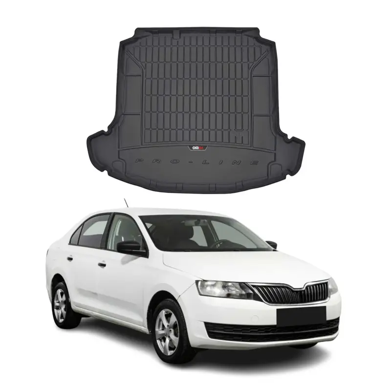OMAC Gummi Kofferraumwanne für Skoda Rapid Limo 2012-2019 mit seitlicher Ablage Neue Ware