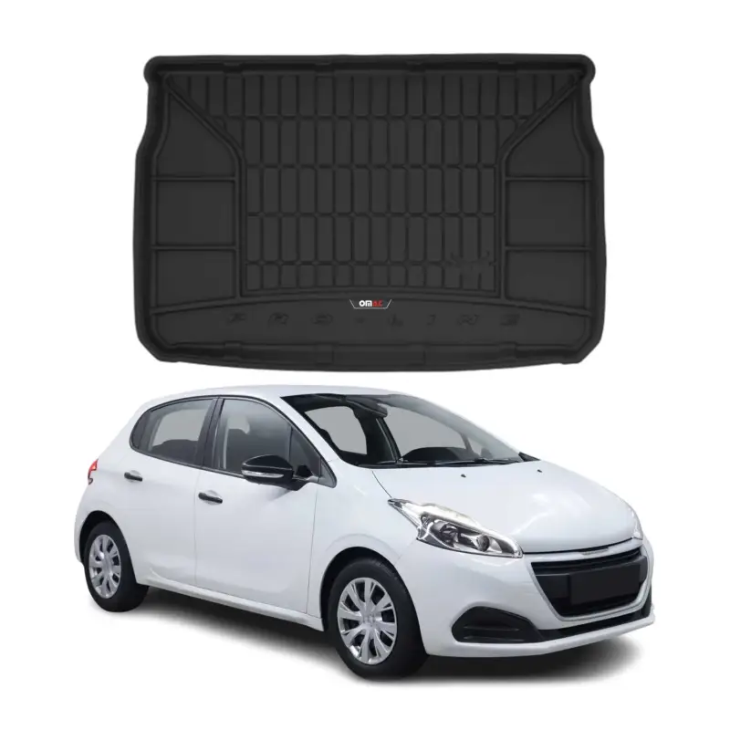 OMAC Gummi Kofferraumwanne für Peugeot 208 2012-2019 ohne Subwoofer Schwarz Must-Have