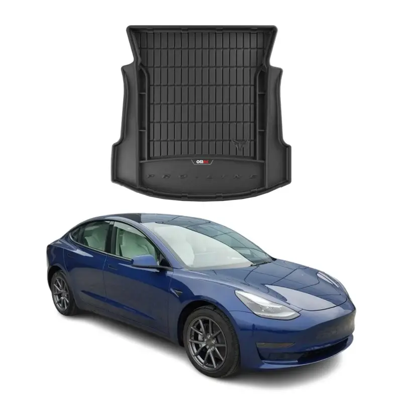 Letzte Chance OMAC Gummi Kofferraumwanne für Tesla Model 3 2017-2026 TPE Laderaumwanne Schwarz