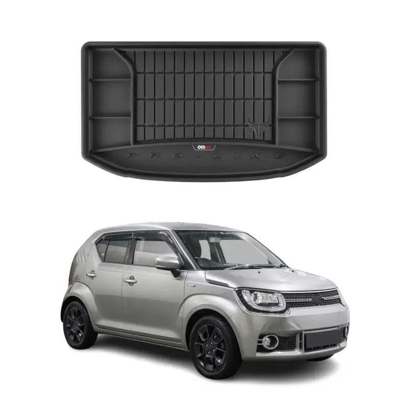 Günstig OMAC Gummi Kofferraumwanne für Suzuki Ignis 2016-2026 TPE Laderaumwanne Schwarz