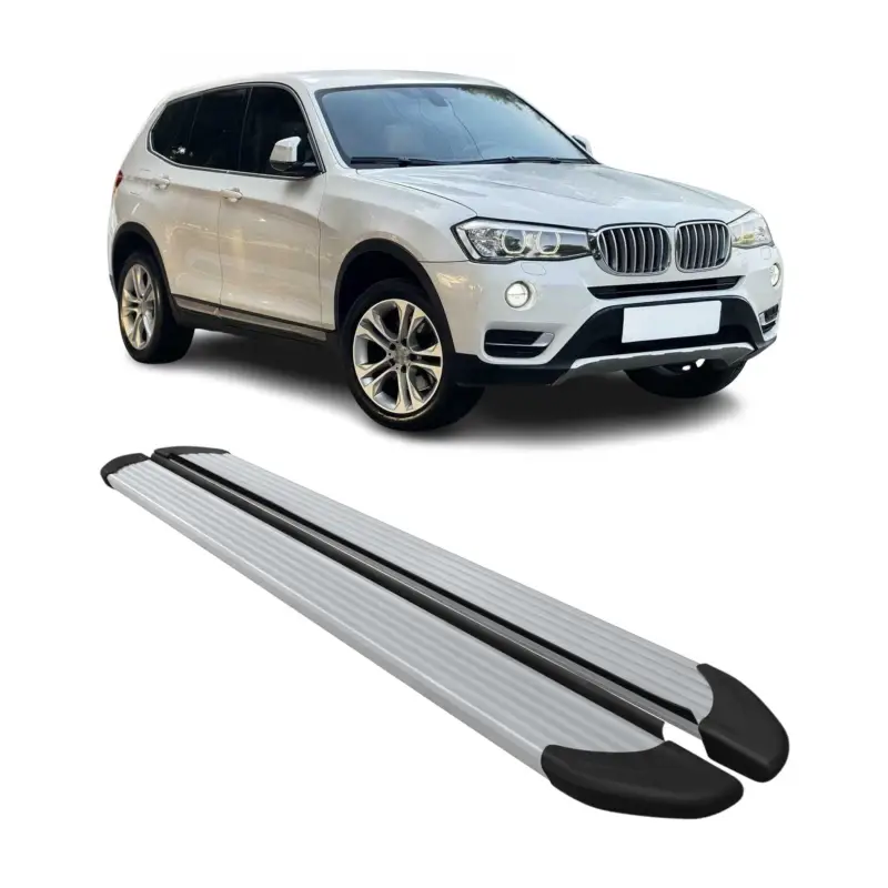Begrenztes Angebot Seitenschweller Trittbretter Schweller für BMW X3 F25 2011-2017 Alu Silber 2tlg