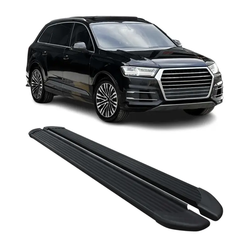 Ausverkauf Seitenschweller Trittbretter Schweller für Audi Q7 4M 2015-2026 Alu Schwarz