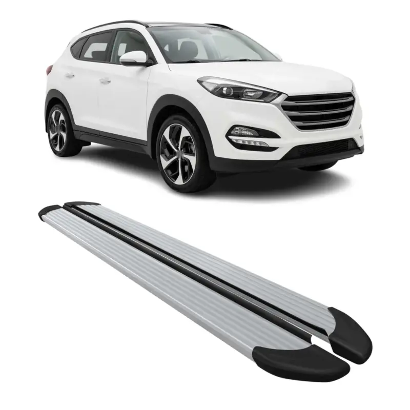 Seitenschweller Trittbretter Schweller für Hyundai Tucson 2015-2020 Alu Grau Preiswert