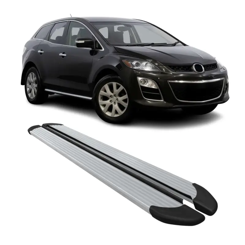 Abverkauf Seitenschweller Trittbretter Schweller für Mazda CX-7 2006-2012 Aluminium Silber