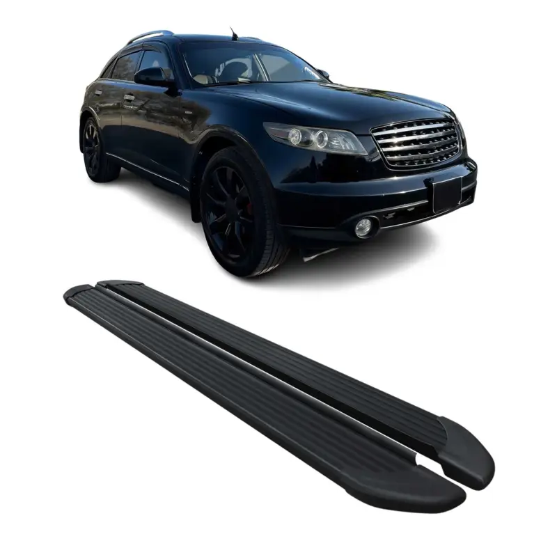 Bestseller Trittbretter Seitenschweller für Infiniti FX35 2003-2008 Aluminium Schwarz 2tlg