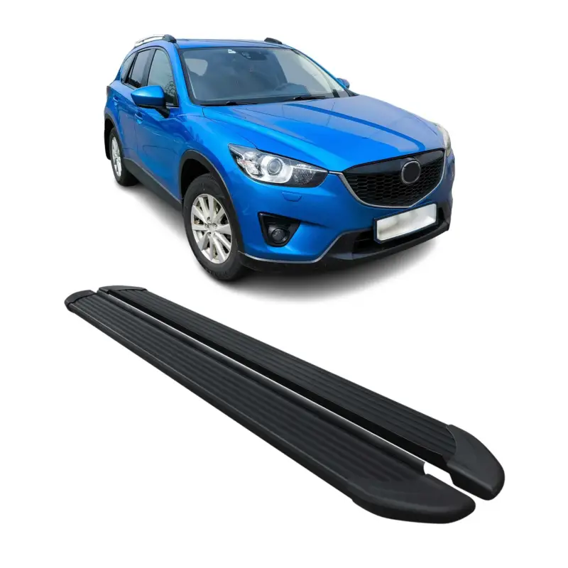 Bestpreis Seitenschweller Trittbretter Schweller für Mazda CX-5 2012-2017 Alu Schwarz