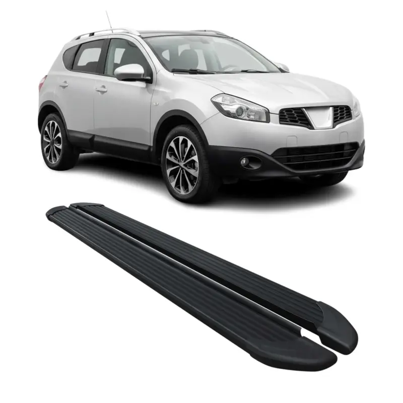 Begrenztes Angebot Schweller Trittbretter Schweller für Nissan Qashqai J10 2006-2014 Alu Schwarz