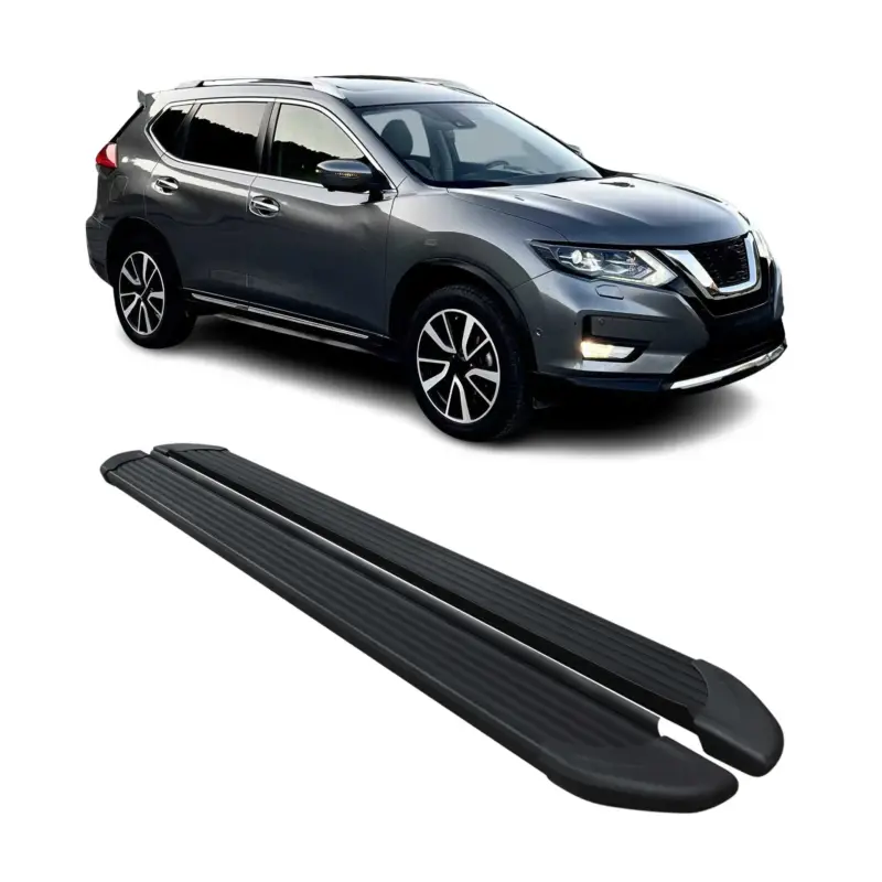 Seitenschweller Trittbretter Schweller für Nissan X-Trail 2013-2021 Alu Schwarz Sonderangebot