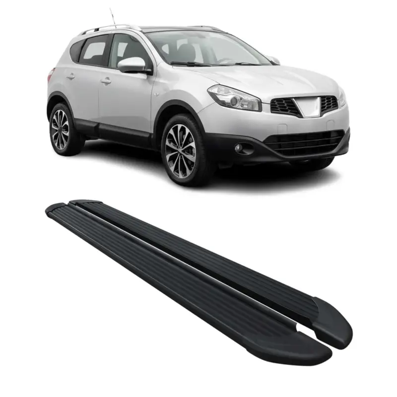 Aktuell Seitenschweller Trittbretter für Nissan Qashqai +2 NJ10 2008-14 Alu Schwarz