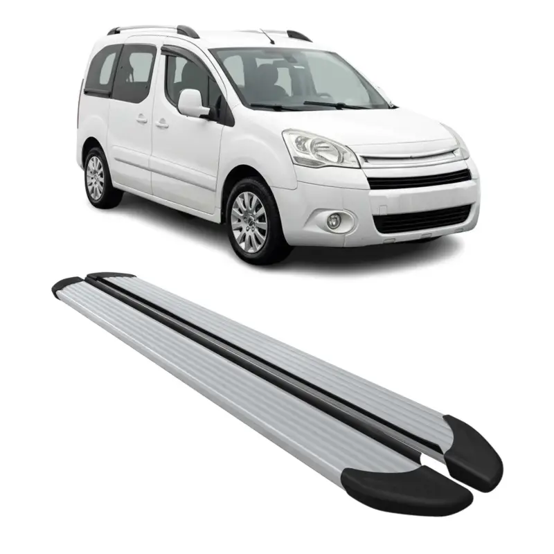 Zertifiziert Seitenschweller Trittbretter Schweller für Citroen Berlingo L1 2008-18 Alu Grau