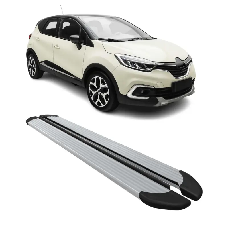 Seitenschweller Trittbretter Schweller für Renault Captur 2013-2020 Alu Grau Top-Seller