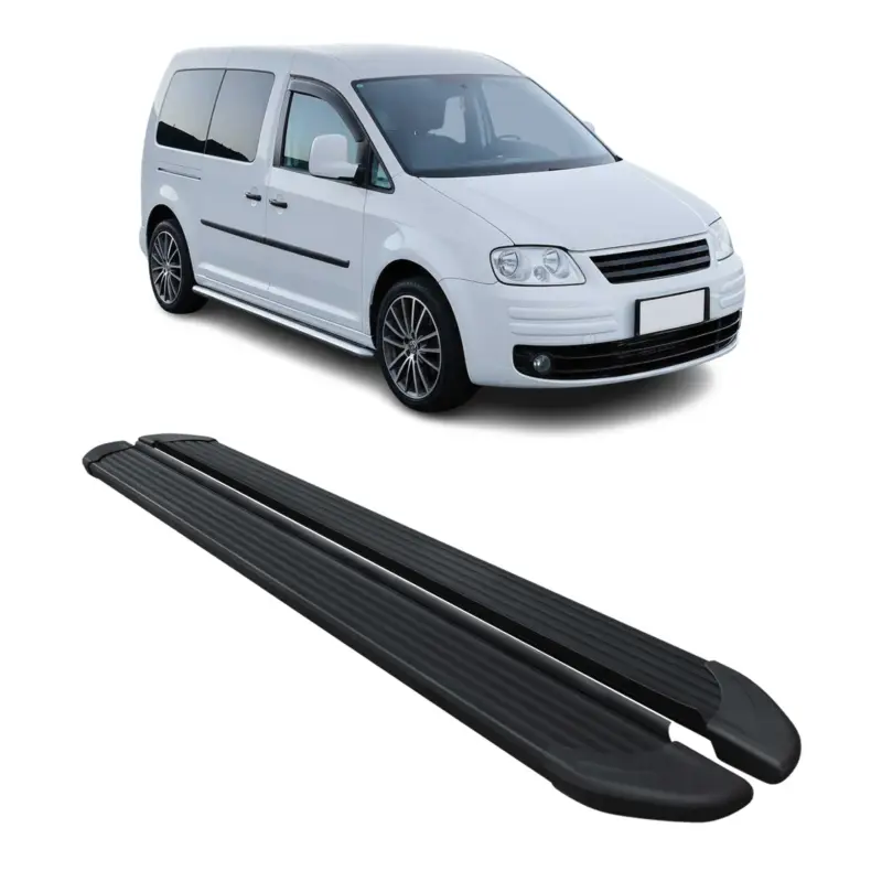 Preis Gesenkt Seitenschweller Trittbretter Schweller für VW Caddy Maxi 2003-2020 Alu Schwarz
