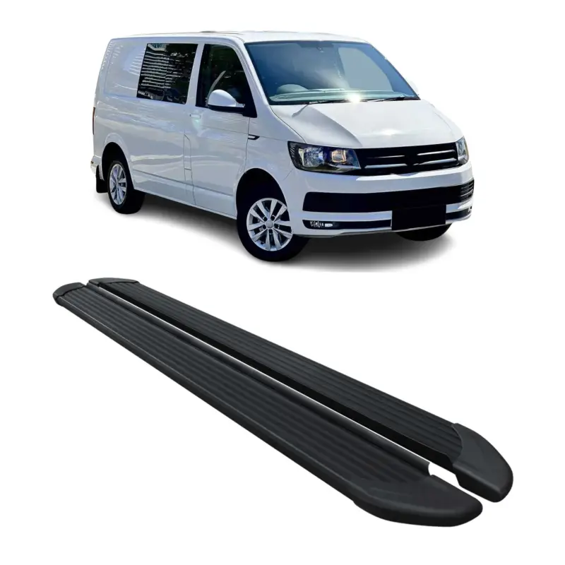 Beliebt Trittbretter Seitenschweller für VW T6 T6.1 alle 2015-2022 L1 Kurzer Schwarz
