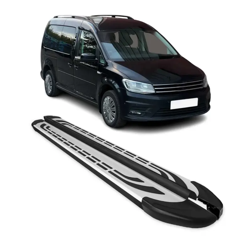 Bestseller Trittbretter Seitenschweller Seitenbretter für VW Caddy Maxi 2003-20 Alu Schwarz
