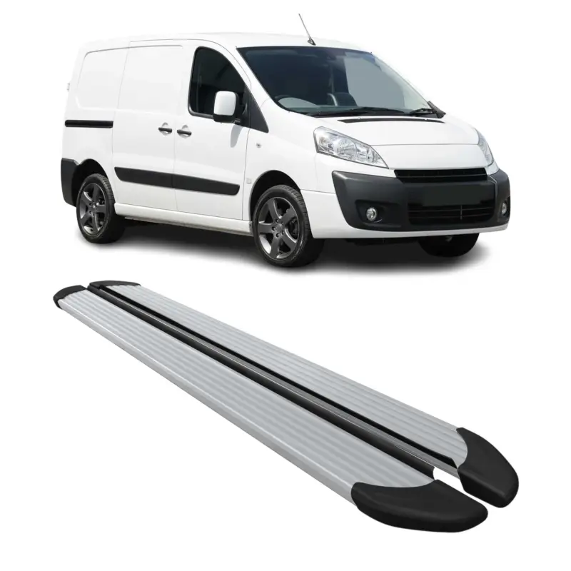 Billig Seitenschweller Trittbretter Schweller für Peugeot Expert 2007-2016 L1 Alu Grau
