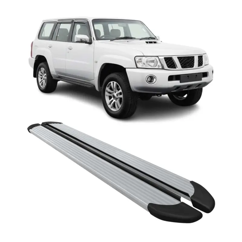 Angebot Seitenschweller Trittbretter Schweller für Nissan Patrol 2010-2024 Alu Grau