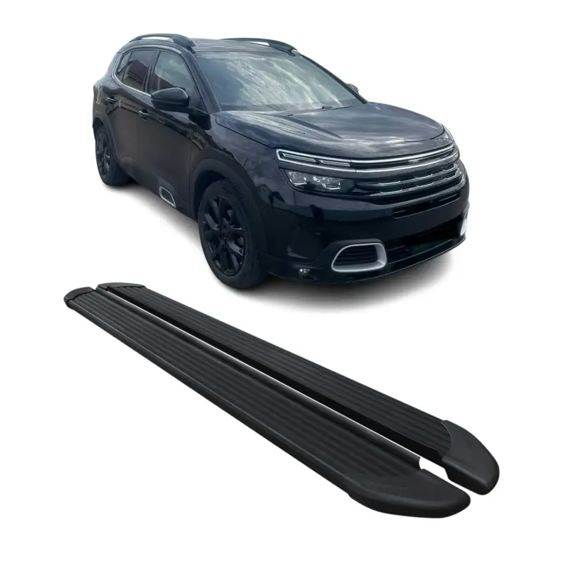 Schweller Trittbretter Schweller für Citroen C5 Aircross 2018-2025 Alu Schwarz Sale