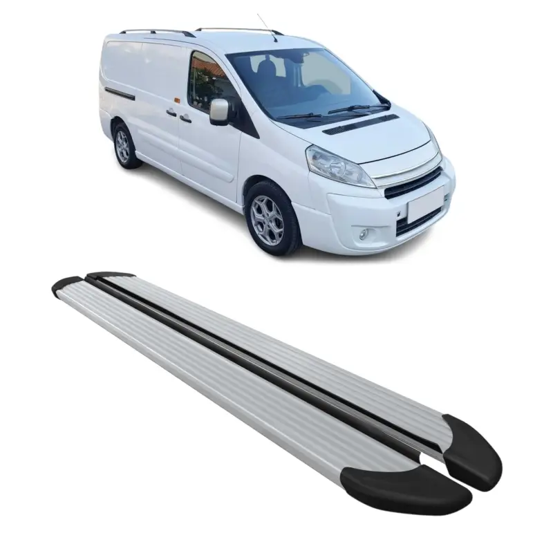 Sofort Bestellen Trittbretter Seitenschweller für Citroen Jumpy 2006-2016 Aluminium Silber L2
