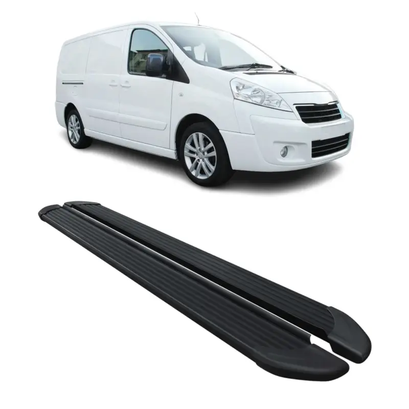 Beliebt Seitenschweller Trittbretter Schweller für Peugeot Expert 2007-16 L2 Alu Schwarz
