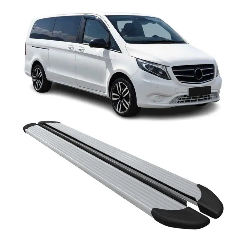 Markenprodukt Schweller Trittbretter Schweller für Mercedes Vito W447 2014-2026 Langer L3 Alu