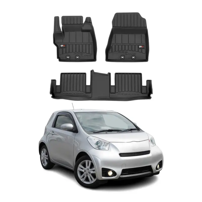OMAC Gummi Fußmatten für Toyota IQ 2008-2016 Premium TPE 3D Automatten 3tlg Expressversand
