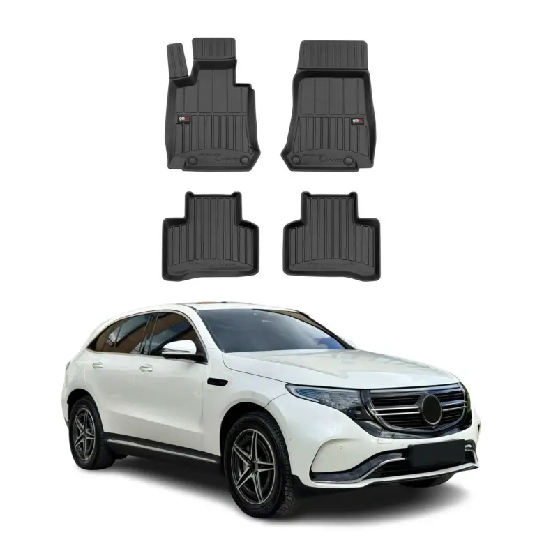 OMAC Gummi Fußmatten für Mercedes EQC N293 2020-2024 Premium Gummi Schwarz 4tlg Direktkauf