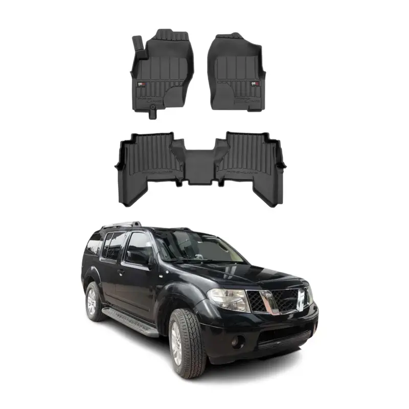 Direktkauf OMAC Gummi Fußmatten für Nissan Pathfinder 2005-2014 Premium Gummi Schwarz 3tlg