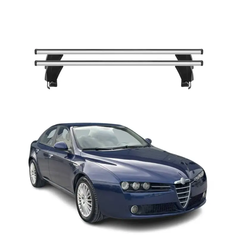 Menabo Dachträger Grundtäger für Alfa Romeo 159 Limo 2005-2011 50kg Alu Grau 2x Direkt Vom Hersteller
