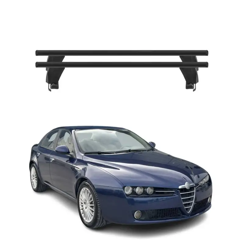 Solange Der Vorrat Reicht Menabo Dachträger Grundtäger für Alfa Romeo 159 Limo 2005-2011 50kg Alu Schwarz