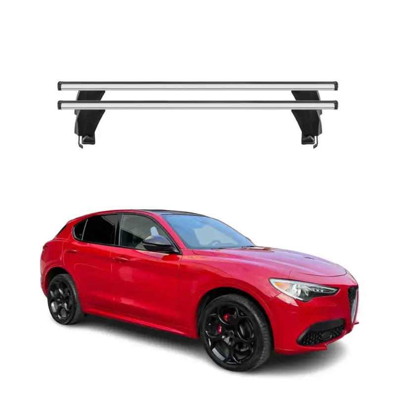 Menabo Dachträger Grundtäger für Alfa Romeo Stelvio 2016-2026 50kg Alu Silber 2x Letzte Chance