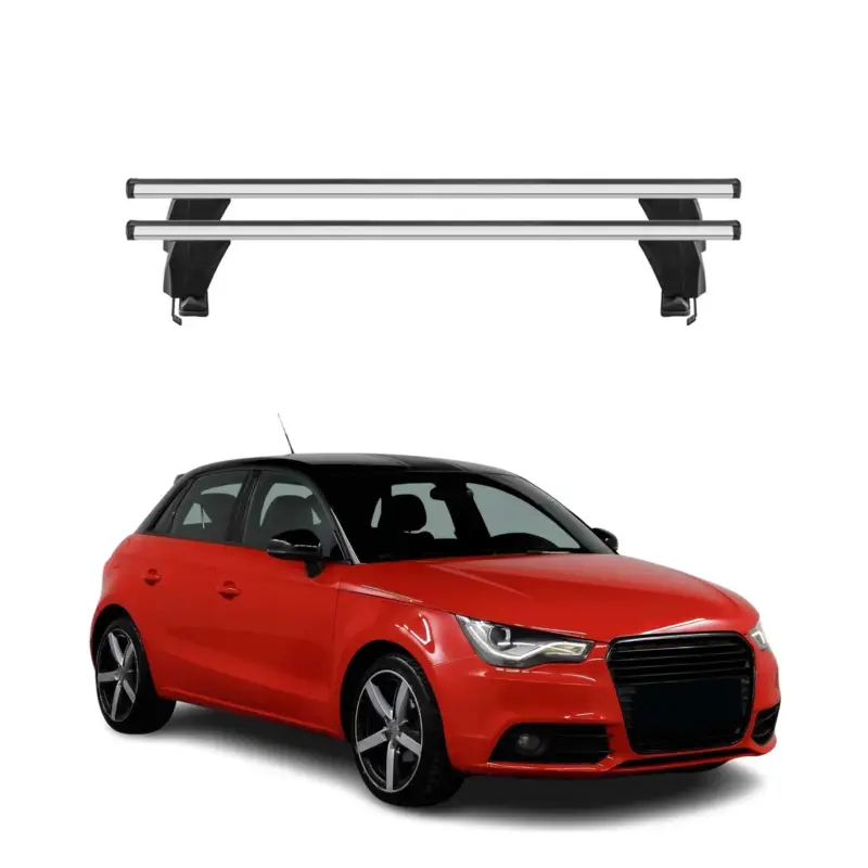 Solange Der Vorrat Reicht Menabo Dachträger für Audi A1 8XA Sportback 5tür 2012-2018 50kg Alu Silber 2x