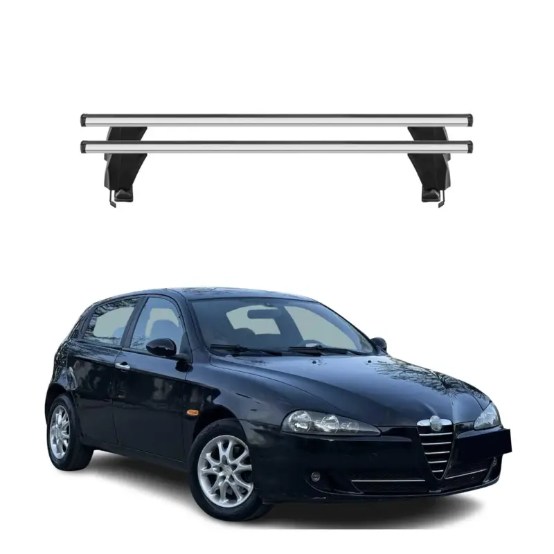 Mega-Angebot Menabo Dachträger Grundtäger für Alfa Romeo 147 3tür 2000-2010 50kg Alu Grau 2x