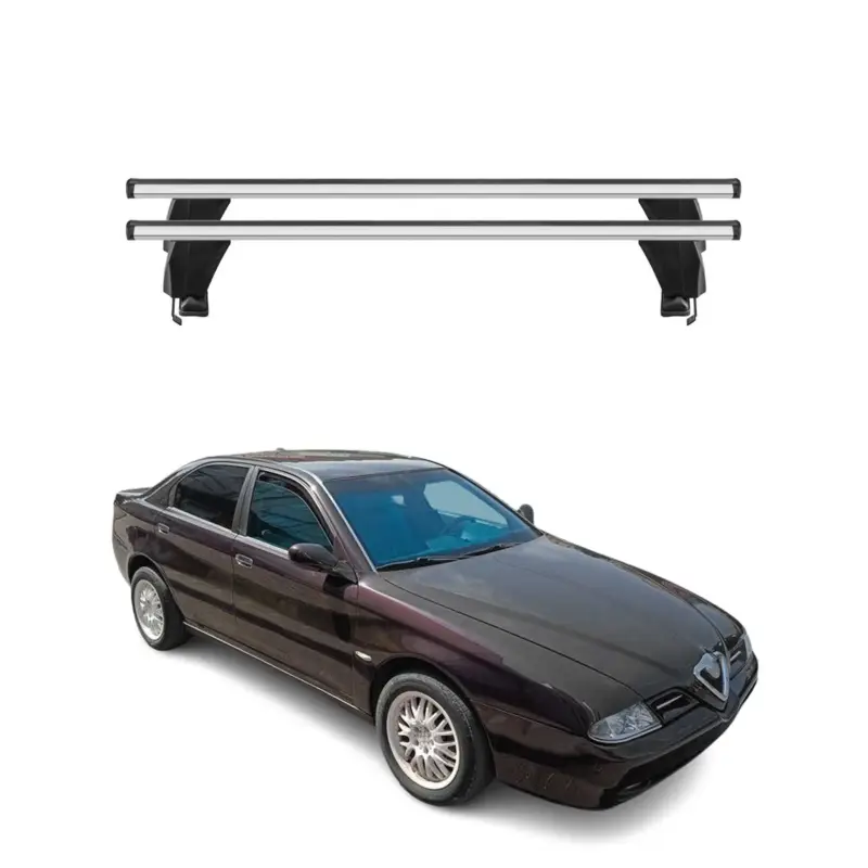 Preisknaller Menabo Dachträger Grundtäger für Alfa Romeo 166 1998-2007 50kg Alu Silber 2 tlg