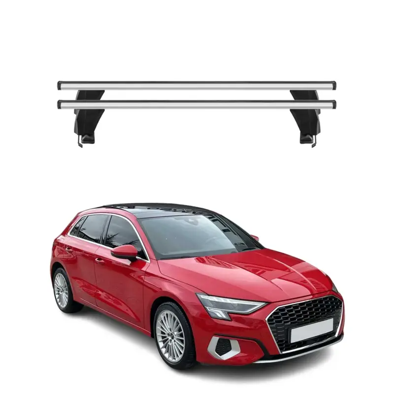 Menabo Dachträger Grundtäger für Audi A3 Sportback 8Y 2020-2026 50kg Alu Grau 2x Schneller Versand
