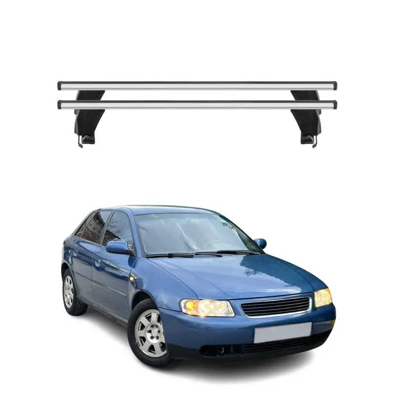 Menabo Dachträger Grundtäger für Audi A3 8L1 1996-2003 5Tür 50kg Alu Silber 2x Angebot