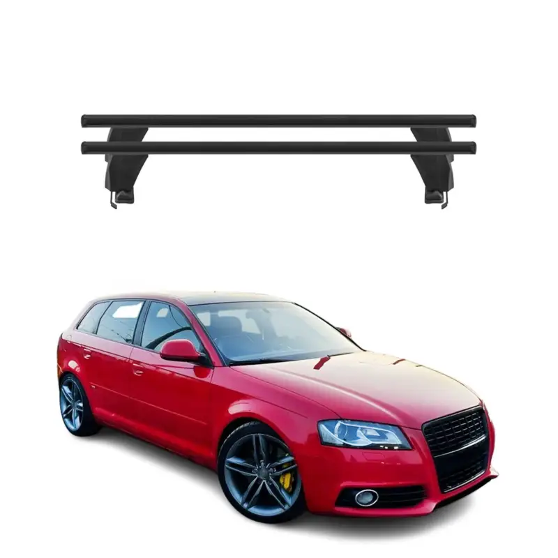 Menabo Dachträger Grundtäger für Audi A3 8PA Sportback 2005-2013 50kg Schwarz 2x Neuheit