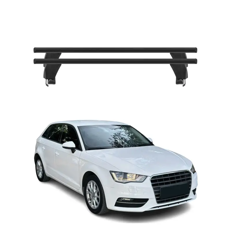 Preisreduziert Menabo Dachträger Grundtäger für Audi A3 8V Sportback 2012-2020 50kg Alu Schwarz