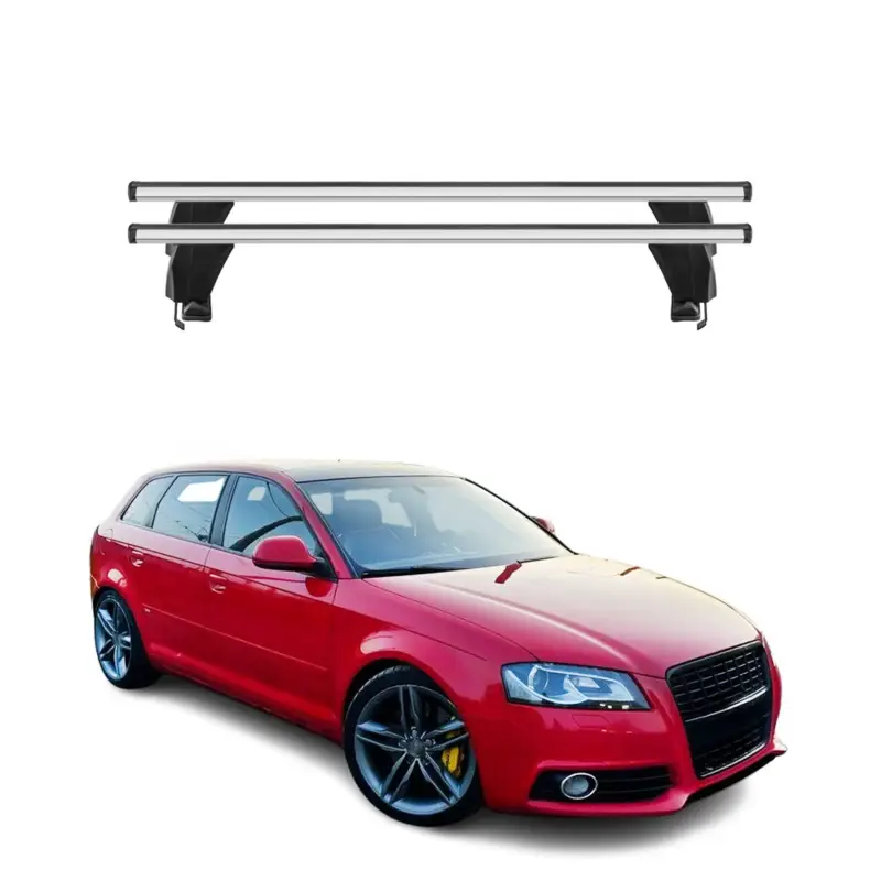 Preisreduziert Menabo Dachträger Grundtäger für Audi A3 8PA Sportback 2005-2013 50kg Alu Silber