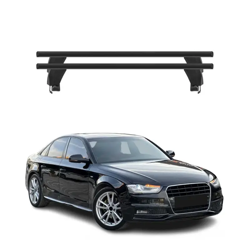 Schnäppchen Menabo Dachträger für Audi A4 B8 Limo 2008-2012 Pere-FL 50kg Alu Schwarz 2x