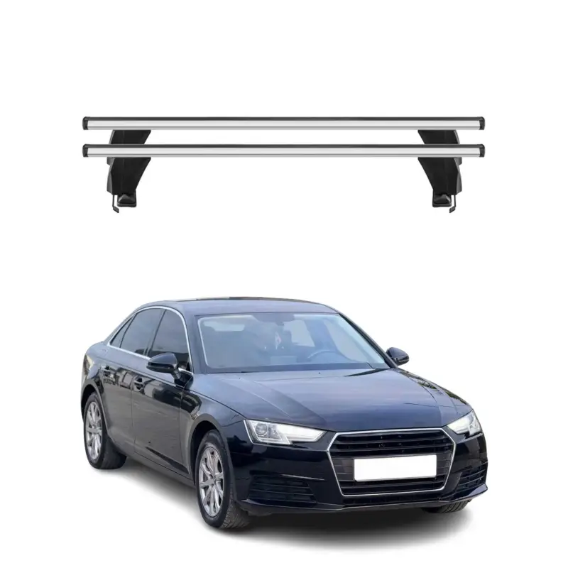 Menabo Dachträger Grundtäger für Audi A4 B9 Limo 2016-2025 50kg Alu Silber 2 tlg Sonderangebot