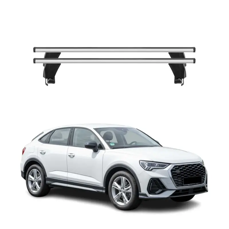 Billig Menabo Dachträger Grundtäger für Audi Q3 F3 Sportback 2019-2025 50kg Alu Grau 2x